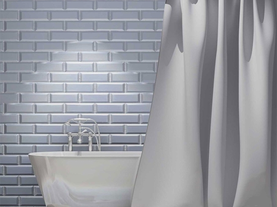 Κουρτίνα Μπάνιου Llano Grey Madi 180Πx200Υ 180x200cm Pet