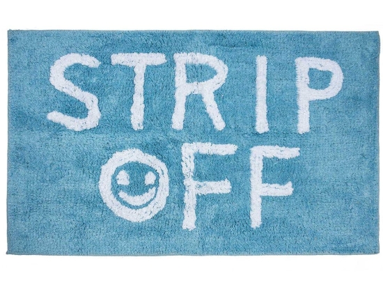 Πατάκι Μπάνιου Strip Off Blue Madi 60Χ90 100% Βαμβάκι