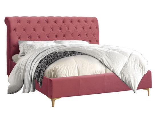 ΚΡΕΒΑΤΙ ABBY HM365.05 ΔΙΠΛΟ 150x200 εκ. ΜΕ ΥΦΑΣΜΑ ΒΕΛΟΥΔΟ ΣΑΠΙΟ ΜΗΛΟ 160Χ219Χ94Υεκ.