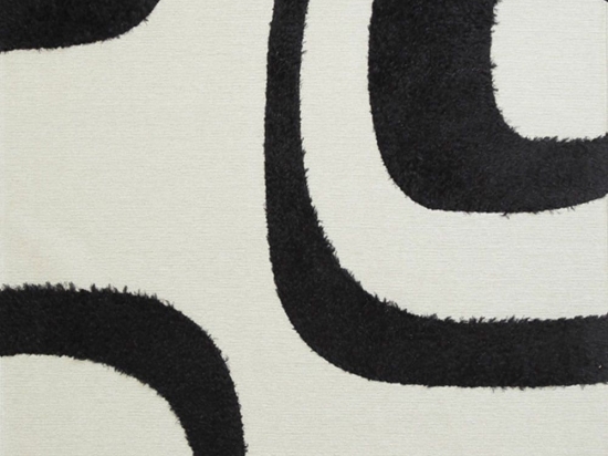 Χαλί Toscana Shaggy Shira Black White Royal Carpet 160X230cm