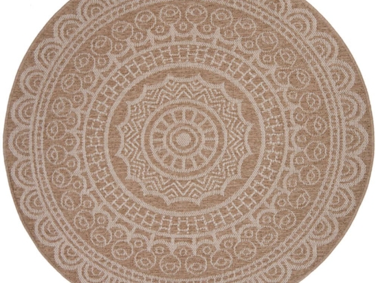 Χαλί Ψάθινο Avanos 8893 White Royal Carpet 200X200cm Round