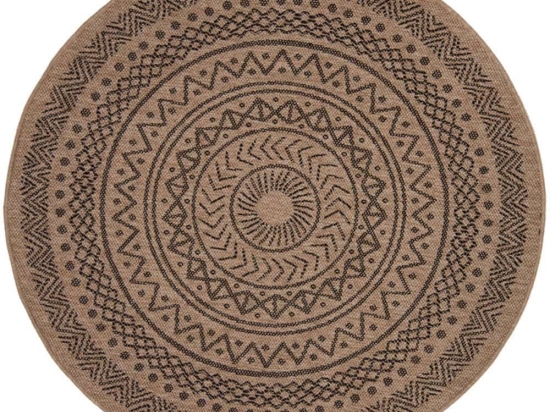 Χαλί Ψάθινο Avanos 8894 Black Royal Carpet 160X160 Round