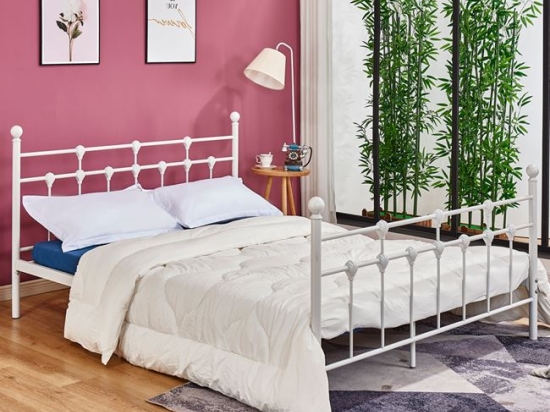 ΚΡΕΒΑΤΙ ΜΕΤΑΛΛΙΚΟ JACINDA 150x200 εκ. ΛΕΥΚΟ ΧΡΩΜΑ HM575.02