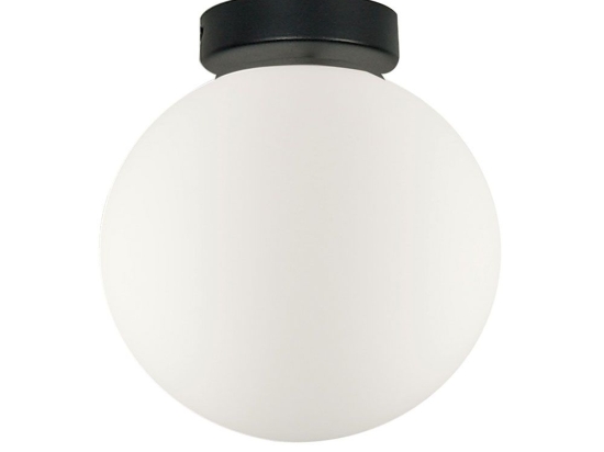 Φωτιστικό Οροφής - Πλαφονιέρα Stone D200 4237000 Black-White Viokef Μέταλλο,Γυαλί
