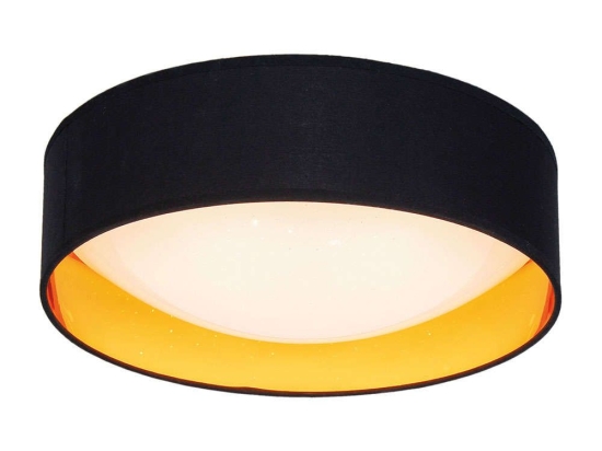Φωτιστικό Οροφής - Πλαφονιέρα Alice 4216900 Black-Gold Viokef Μέταλλο,Ύφασμα