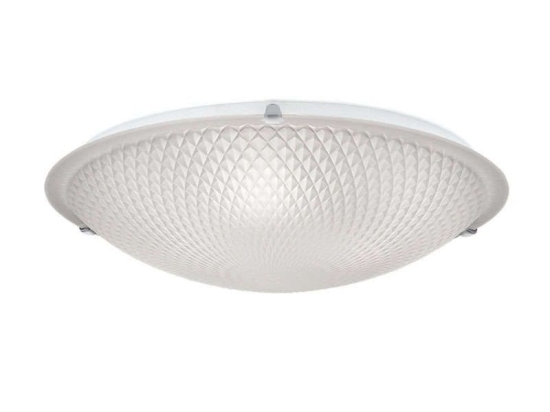 Φωτιστικό Οροφής - Πλαφονιέρα Romvos 3095100 D300 White Viokef Γυαλί