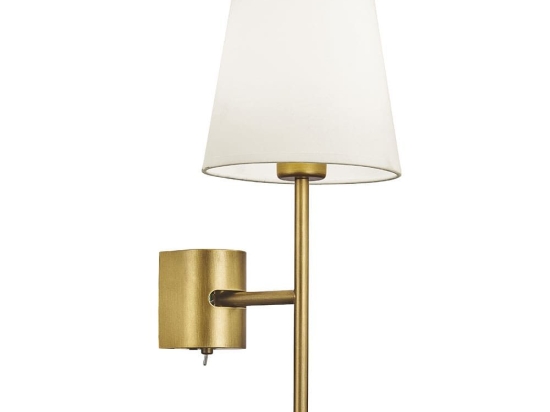 Φωτιστικό Τοίχου-Απλίκα Sonia 4229200 Gold Viokef Μέταλλο,Ύφασμα
