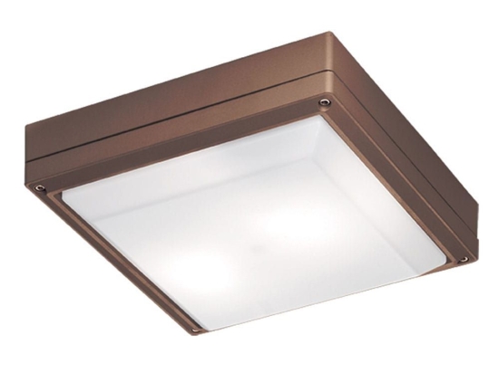 Φωτιστικό Οροφής - Πλαφονιέρα Sq. Leros IP54 4049303 Brown Viokef Αλουμίνιο
