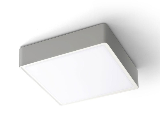 Φωτιστικό Οροφής - Πλαφονιέρα Donousa 4209300 L300X300 Silver Viokef Αλουμίνιο