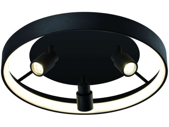Φωτιστικό Οροφής - Πλαφονιέρα Denis 4250700 Led Black Viokef Μέταλλο