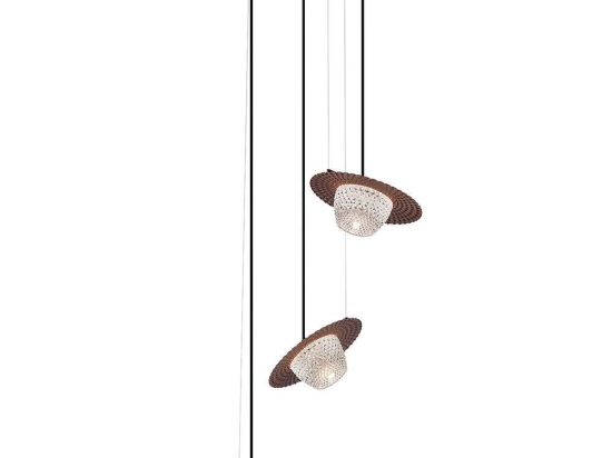 Φωτιστικό Οροφής Carmen 4246700 G9 Black-Bronze Viokef Μέταλλο,Γυαλί