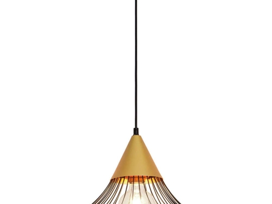 Φωτιστικό Οροφής Tina 4252900 E27 Black-Gold Viokef Μέταλλο