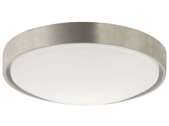Φωτιστικό Οροφής - Πλαφονιέρα Yara 4199601 Φ300 Led White-Silver Viokef Μέταλλο,Γυαλί