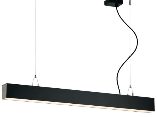 Φωτιστικό Οροφής - Ράγα Station 3911-0013-4-B-N 90cm 4000K Led Black Viokef Μέταλλο,Αλουμίνιο