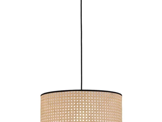 Φωτιστικό Οροφής Gheisa 4267700 40x123cm 1xE27 40W Natural-Black Viokef Rattan,Ατσάλι