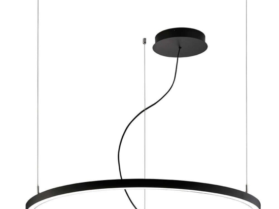 Φωτιστικό Οροφής Verdi 4224101 Φ90cm Led 3200lm 48W Black Viokef