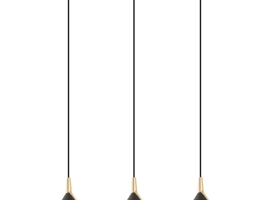 Φωτιστικό Οροφής-Ράγα Jolly 4274200 64x140cm Led 1814lm 27,7W Black-Gold Viokef