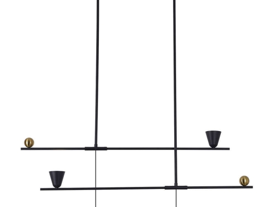 Φωτιστικό Οροφής-Ράγα Donatella 4280400 100x170cm Led 1360lm 24W Black Viokef
