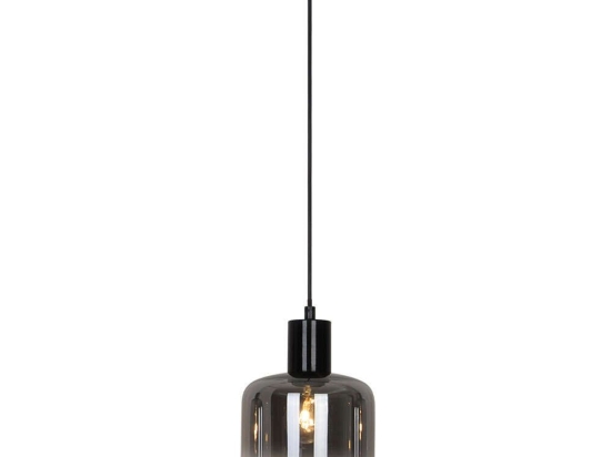 Φωτιστικό Οροφής Adam 4278200 Φ18x132cm 1xE27 60W Black-Smoke Viokef