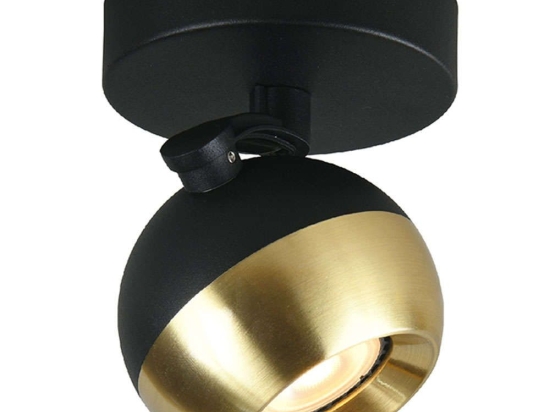 Φωτιστικό Οροφής-Σποτ Ringo 4273700 Φ9x12,8 1xGu10 50W Black-Gold Viokef