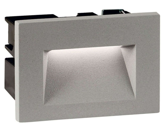 Φωτιστικό Τοίχου Χωνευτό Theta 4198800 11x7,6cm Led 90lm 3W Grey Viokef