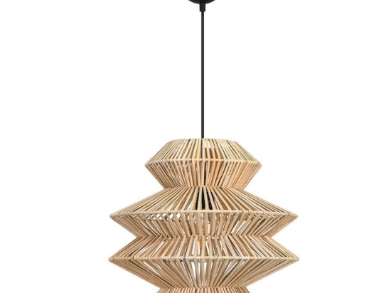 Φωτιστικό Οροφής Bali 4296400 Φ40x47cm 1xE27 40W Natural-Black Viokef