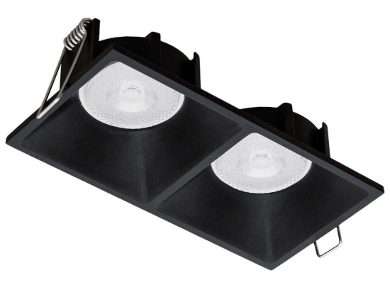 Σποτ Χωνευτό Fino 4225101 15,2x7,7x8cm 2xGU10 35W Black Viokef