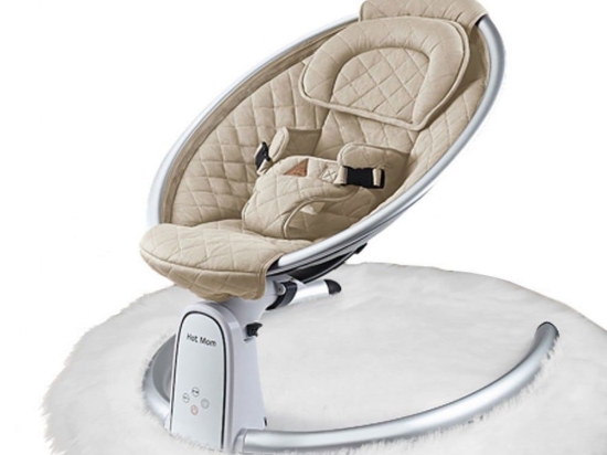 Relax Μωρού Με Κίνηση Και Μουσική E-243 68x63x61cm Beige Hot Mom Αλουμίνιο, Ύφασμα