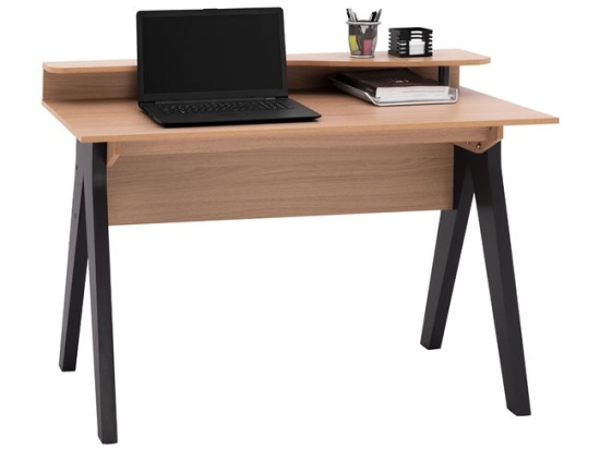 ΓΡΑΦΕΙΟ CHANELLE 120x59x85,5Υ εκ. ΦΥΣΙΚΟ ΜΕ ΜΑΥΡΟ HM8649