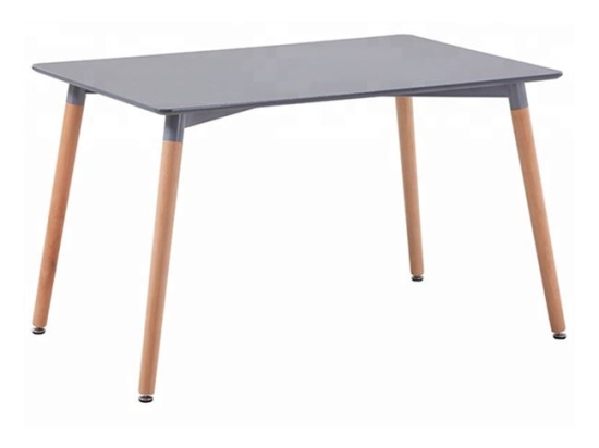 ΤΡΑΠΕΖΙ MINIMAL HM008.10 ΓΚΡΙ ΜΕ ΞΥΛΙΝΑ ΠΟΔΙΑ ΟΞΙΑ 120X80X73Υ εκ.