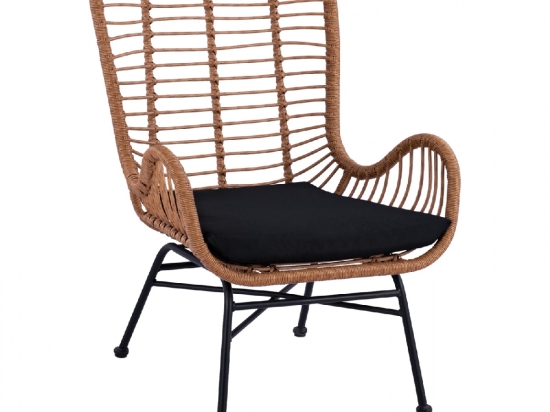 ΠΟΛΥΘΡΟΝΑ ΜΕΤΑΛΛΙΚΗ CONAL ΜΕ ΜΑΞΙΛΑΡΙ HM5704 ΜΕ WICKER ΜΠΕΖ 71Χ76Χ95Υ εκ.