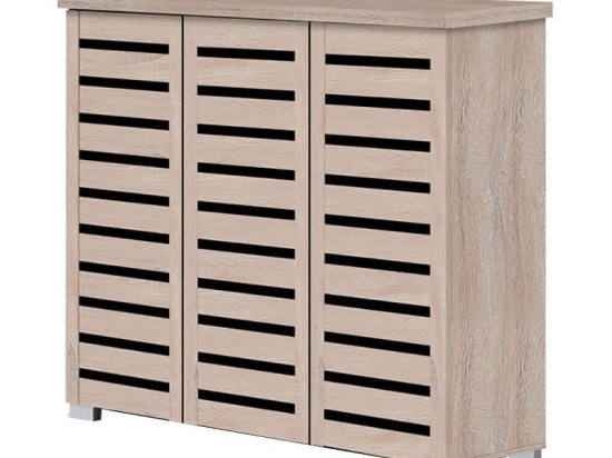 Παπουτσοθήκη Με 3 Πόρτες 39.0044 S.Οak 114X34X99εκ. Μελαμίνη