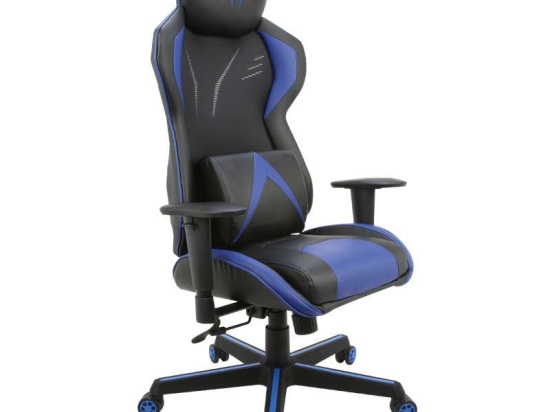 Πολυθρόνα Gaming BS6100-BL Μαύρο-Μπλε 01.0148 72X70X125-133εκ.