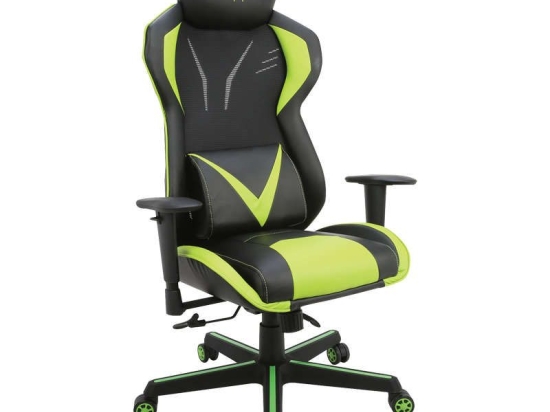 Πολυθρόνα Gaming BS6100-G Μαύρο-Πράσινο 01.0151 72X70X125-133εκ.