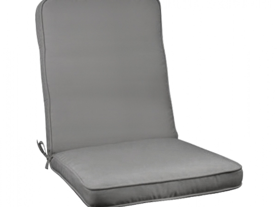 ΜΑΞΙΛΑΡΙ ΚΑΡΕΚΛΑΣ ΜΕ ΠΛΑΤΗ POLYESTER CHIOS ΓΚΡΙ HM11238.10P 117(45+72)X46X6 εκ.