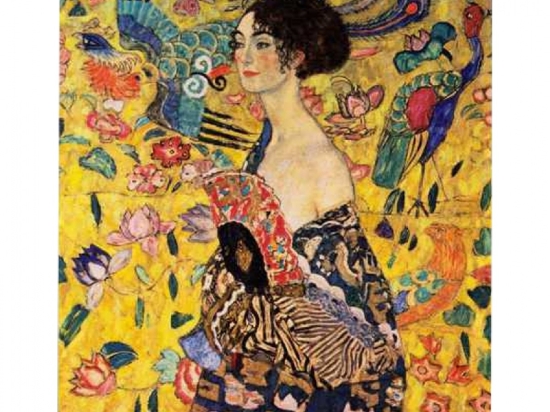 ΠΙΝΑΚΑΣ ΚΑΜΒΑΣ ΤΥΠΟΥ LADY WITH FAN HM7199.04 45x45x3 εκ.