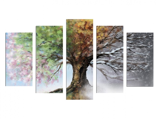 ΠΕΝΤΑΠΤΥΧΟΣ ΠΙΝΑΚΑΣ MDF FOUR SEASONS HM7206.05 100X60x0,3 εκ.