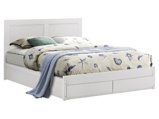 ΚΡΕΒΑΤΙ CAPRI HM312.05 ΜΕ 2 ΣΥΡΤΑΡΙΑ ΛΕΥΚΟ ΓΙΑ ΣΤΡΩΜΑ 150x200 εκ.