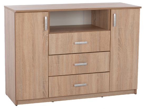 ΜΠΟΥΦΕΣ ΜΕ 2 ΝΤΟΥΛΑΠΙΑ Κ 3 ΣΥΡΤΑΡΙΑ ADLER SONAMA OAK HM2430 120X45X85Yεκ.