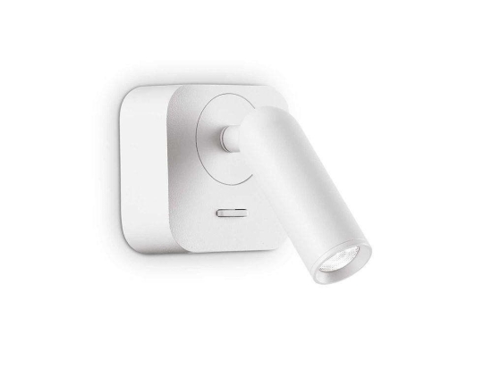 Φωτιστικό Τοίχου Bean Square Led 260648 6,5x11x8,5cm 3,5W 3000K White Ideal Lux