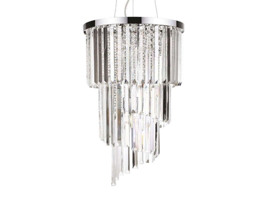 Φωτιστικό Οροφής Carlton 117737 40x68/277cm 8xE14 40W Chrome Ideal Lux