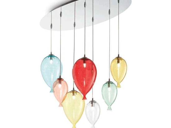Φωτιστικό Οροφής Clown 100937 80x40/135x30cm 7xG9 28W Multi Ideal Lux