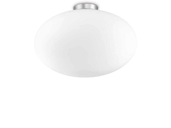 Φωτιστικό Οροφής-Πλαφονιέρα Candy 086781 40x25cm 1xE27 60W White Ideal Lux
