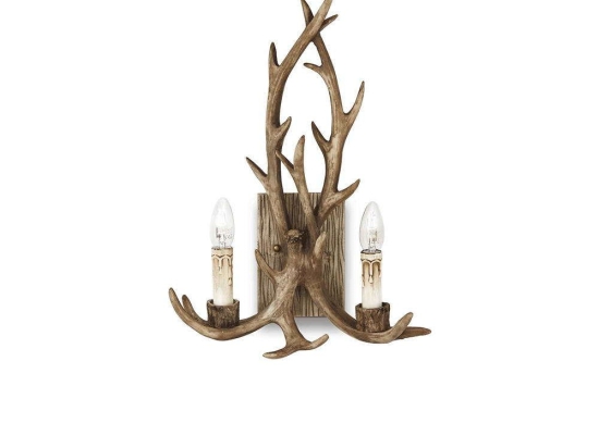 Φωτιστικό Τοίχου Chalet 115511 37x49x17cm 2xE14 40W Brown Ideal Lux