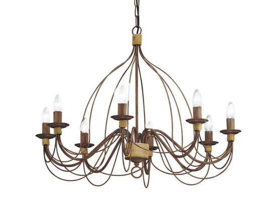 Φωτιστικό Οροφής Corte 057194 80x80/115cm 8xE14 40W Bronze Ideal Lux