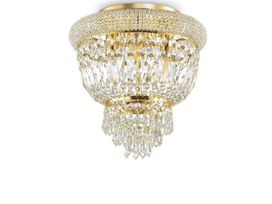 Φωτιστικό Οροφής-Πλαφονιέρα Dubai 200996 32x35,5cm 3xE14 40W Gold Ideal Lux