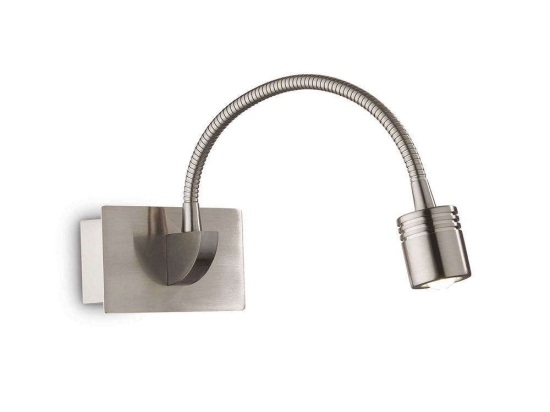 Φωτιστικό Τοίχου Dynamo 031477 11,5x6,5x32,5cm LED 3W 4000K Nickel Ideal Lux