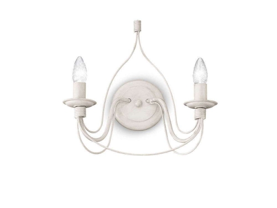 Φωτιστικό Τοίχου-Απλίκα Corte 028460 36x37x20,5cm 2xE14 40W White Ideal Lux