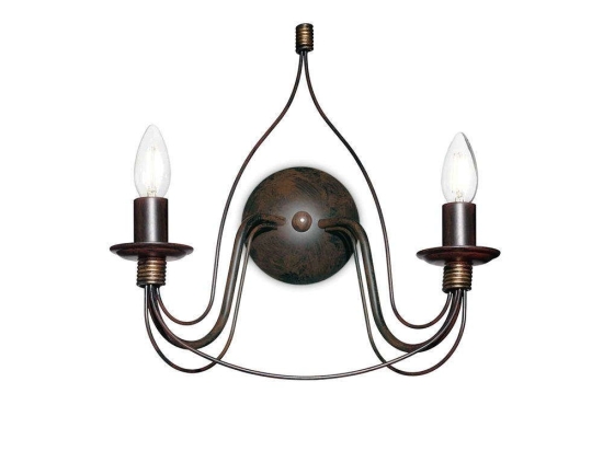 Φωτιστικό Τοίχου-Απλίκα Corte 057200 36x37x20,5cm 2xE14 40W Bronze Ideal Lux