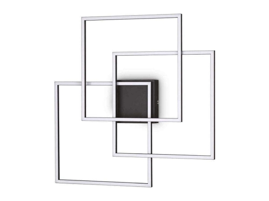 Πλαφονιέρα Frame Quadrato 270678 59x9x59,5cm LED 35W 3000K Black Ideal Lux